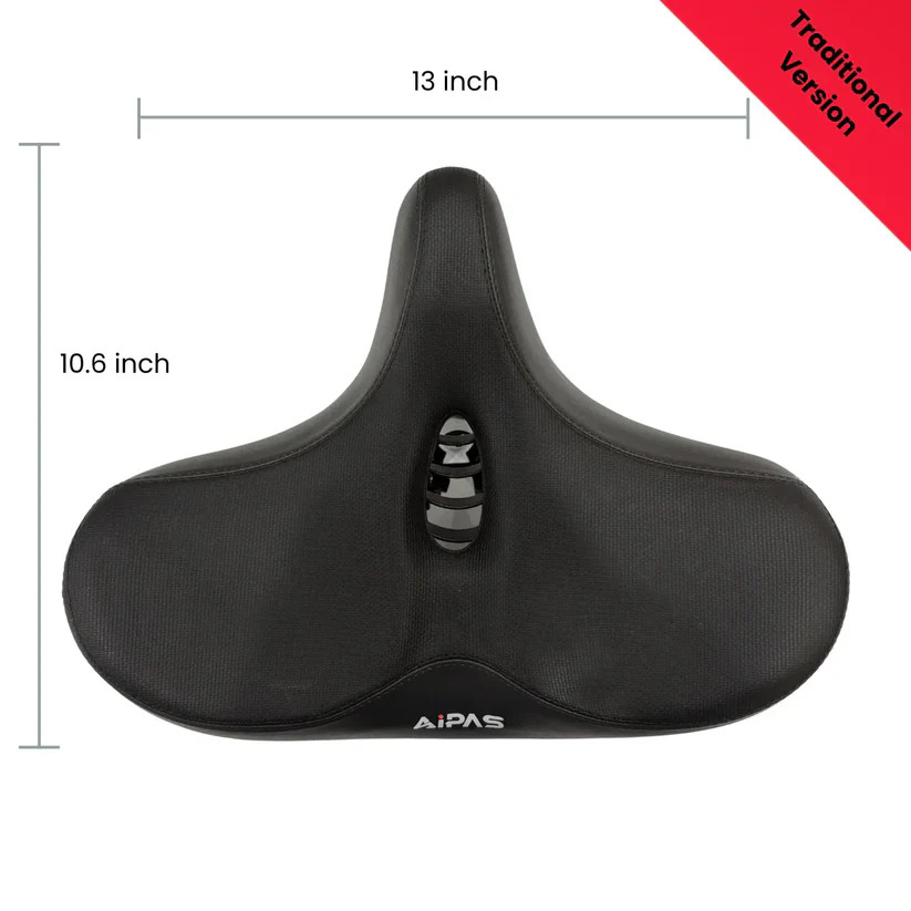 Aipas Comfortable Oversized Bike Seat Extra Wide Saddle for Men Women US