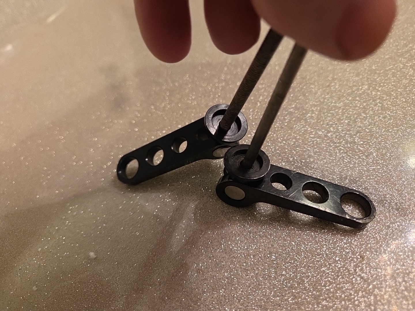 Ringle Ti Stix Holey Front & Rear Quick Release Set Titanium BLACK VTG MTB 90’S