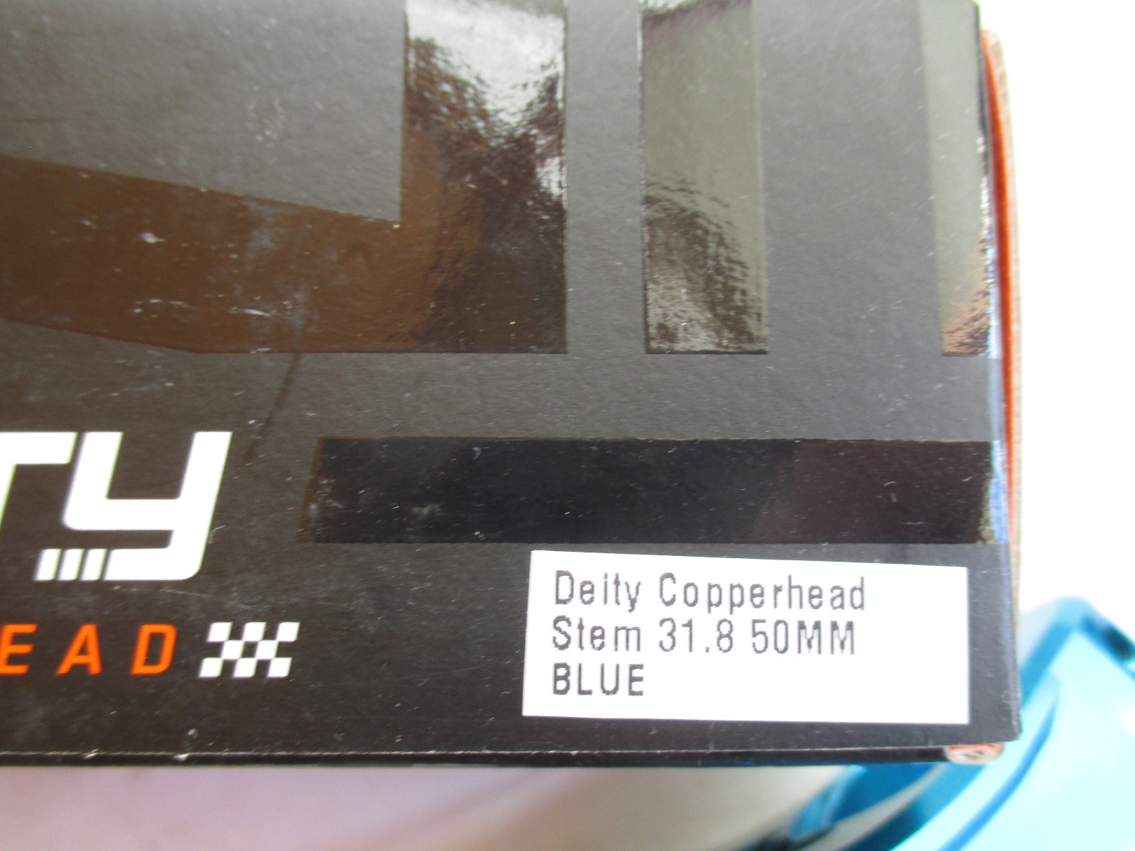 New Deity Copperhead Bike Stem, Blue, 31.8mm x 50mm Length