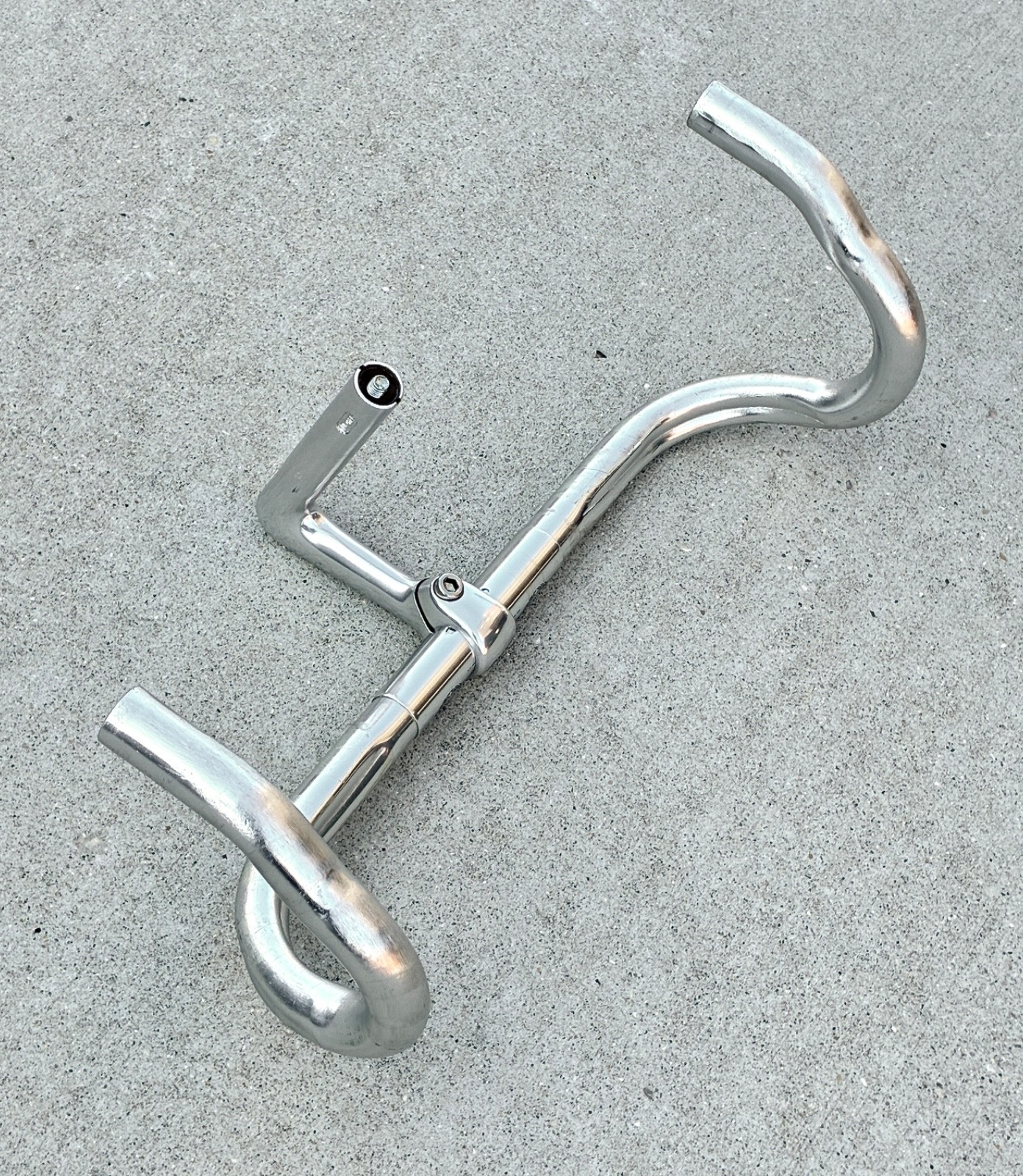 Vintage 3TTT Forma 42cm Handlebar and 11cm 3TTT Stem Italy Silver Ergo Classic