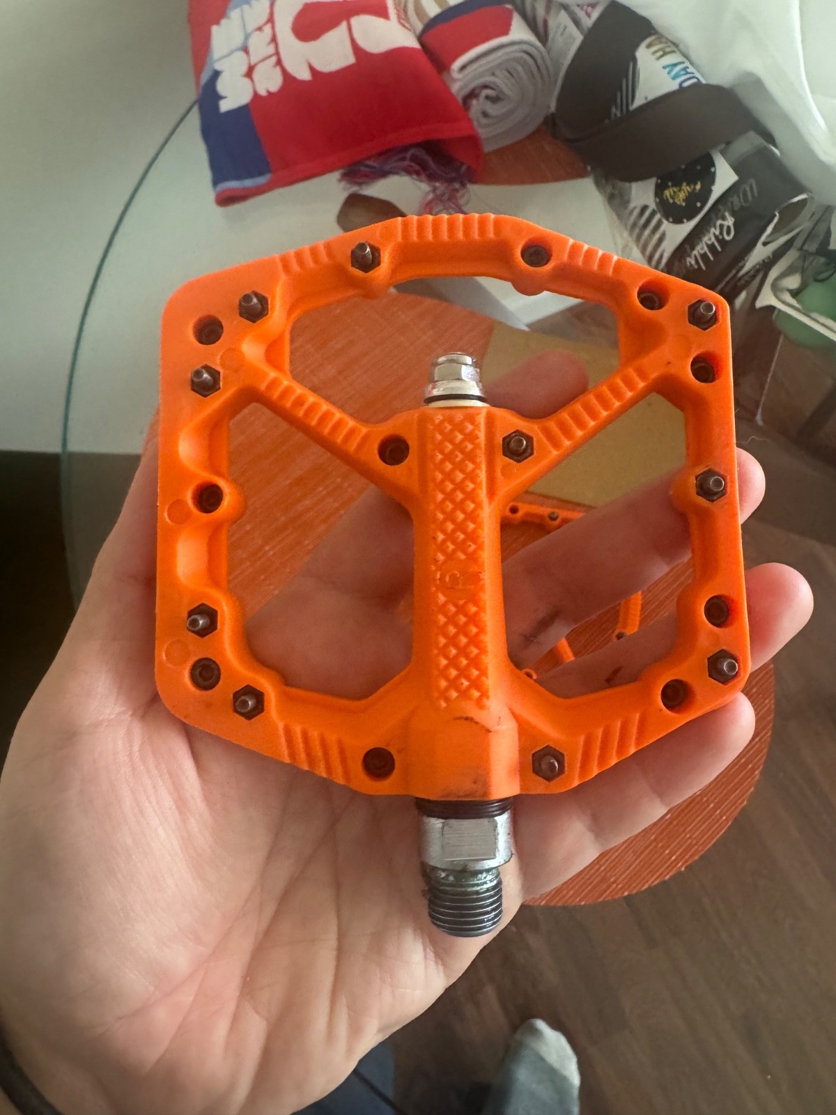 Only Used Once – crankbrothers MTB pedals – Orange