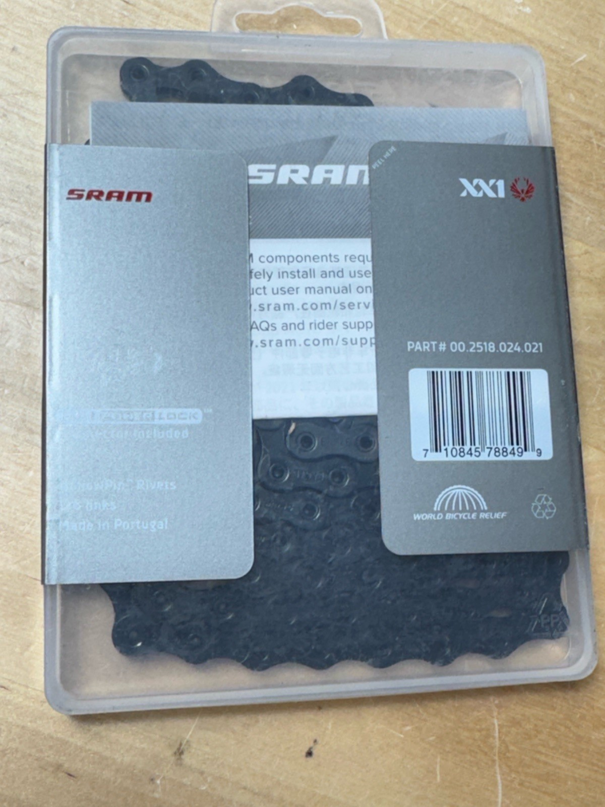 SRAM PC XX1 EAGLE Hollow Pin Chain 12 Speed 126 Links EAGLE POWER LOCK – BLACK