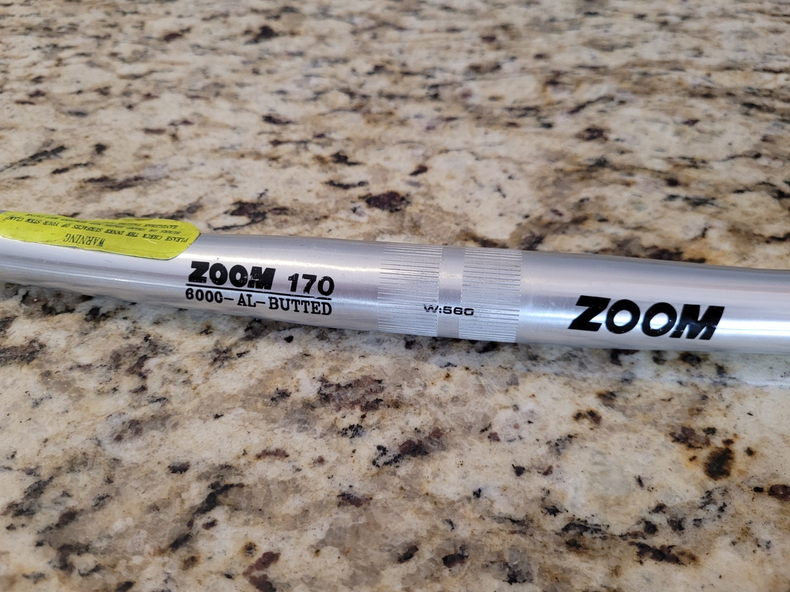 Vintage ZOOM 170 Handlebar 25.4 Silver 560mm 6000 Butted Aluminum NOS