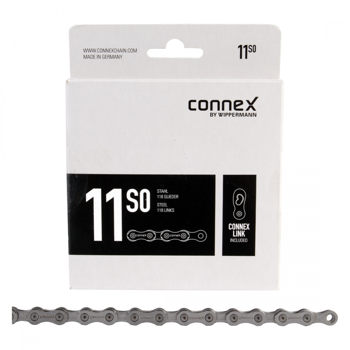 Connex 11SO Chain 11-Speed 118 Links Reusable Connex Master Link Included
