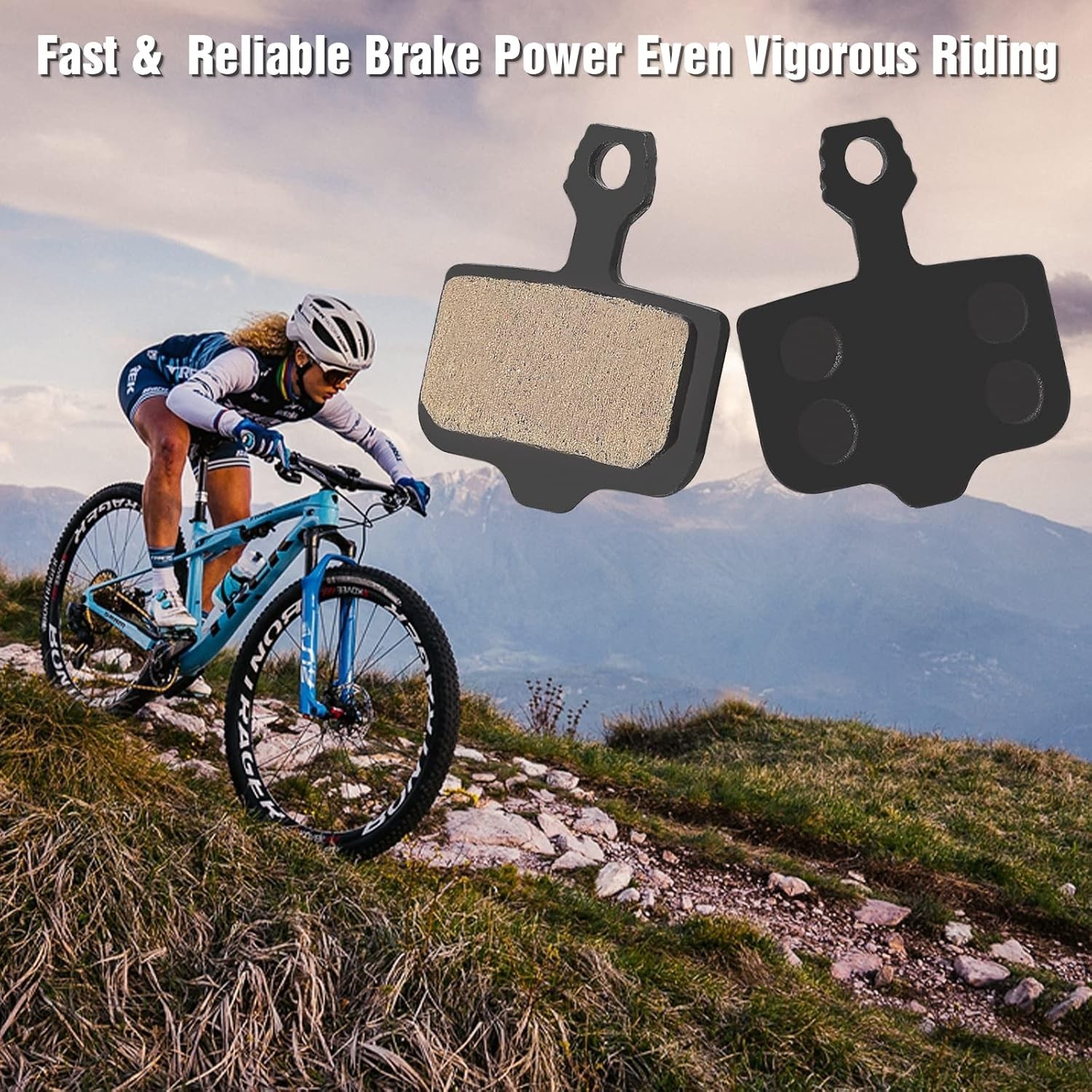 4 Pairs Bike Disc Brake Pads, Compatible for Sram Brake Pads Avid Elixir E1 E…