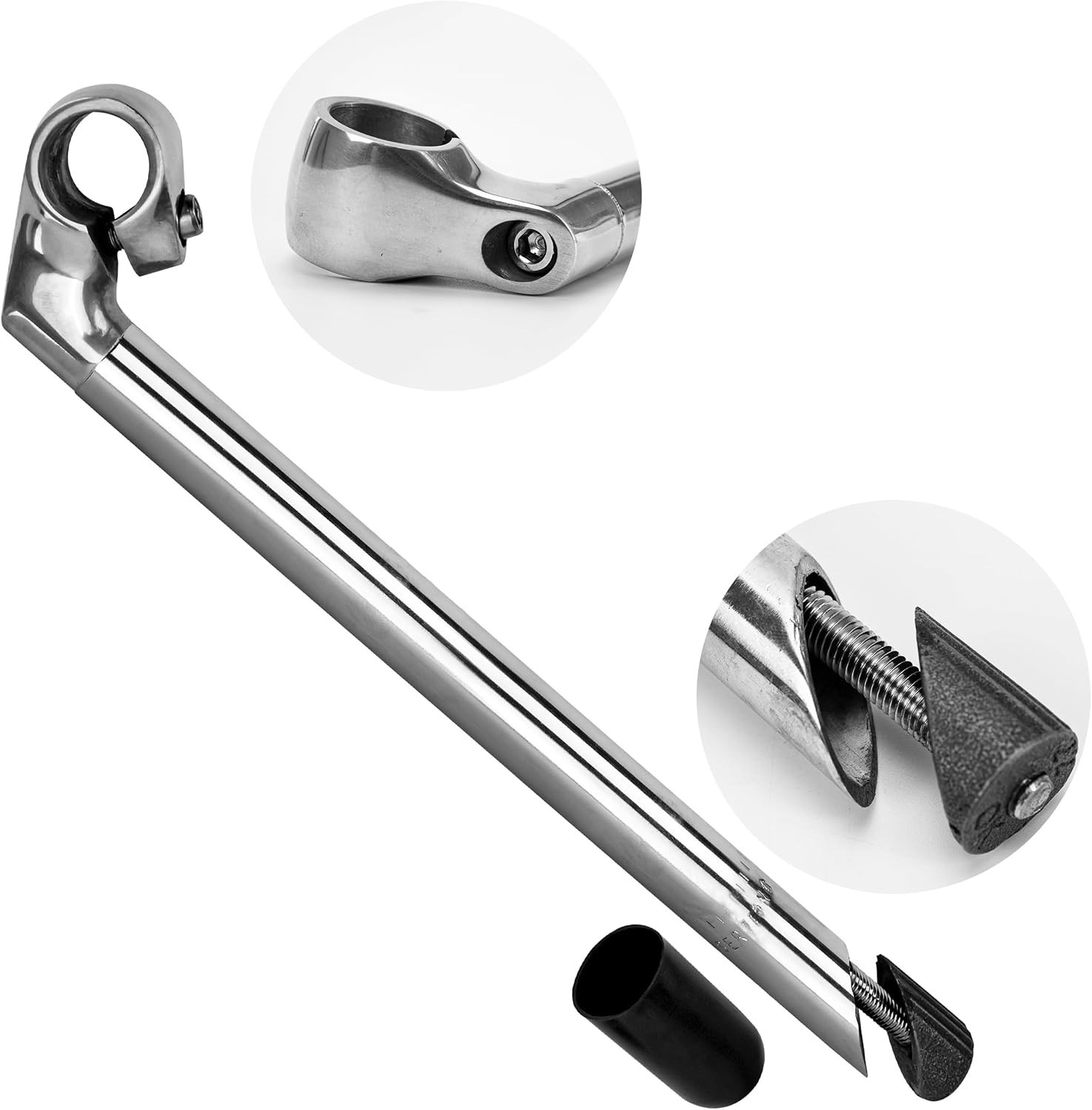 Bike Quill Stem 22.2mm x 300mm Clamp 25.4mm Aluminum Alloy and Steel Goosenec…
