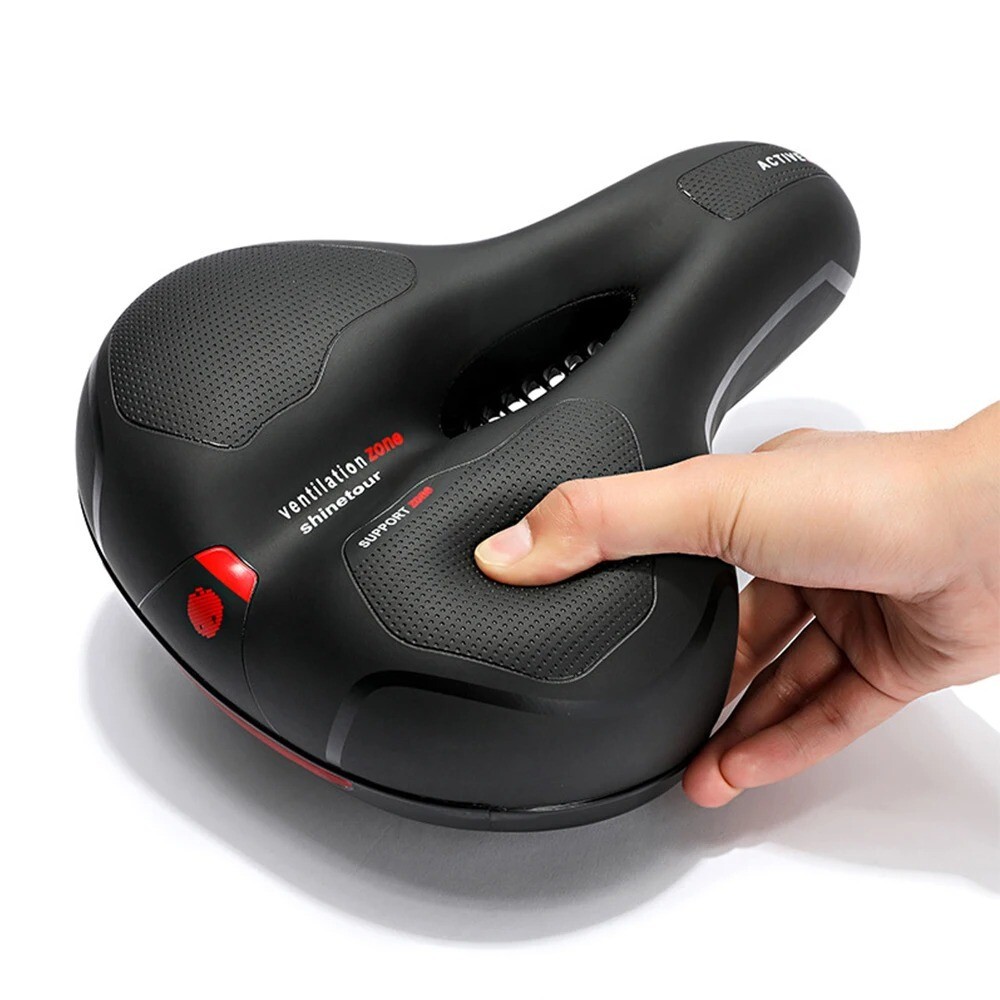 MTB Bicycle Bike Saddle Seat Comfort Wide Big Bum Soft Gel Cushion Pad Sporty