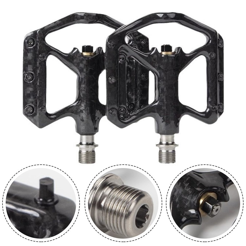 Cycling Biking Carbon Fiber Pedal 3 Bearing Pedal 180g Lightweight Design