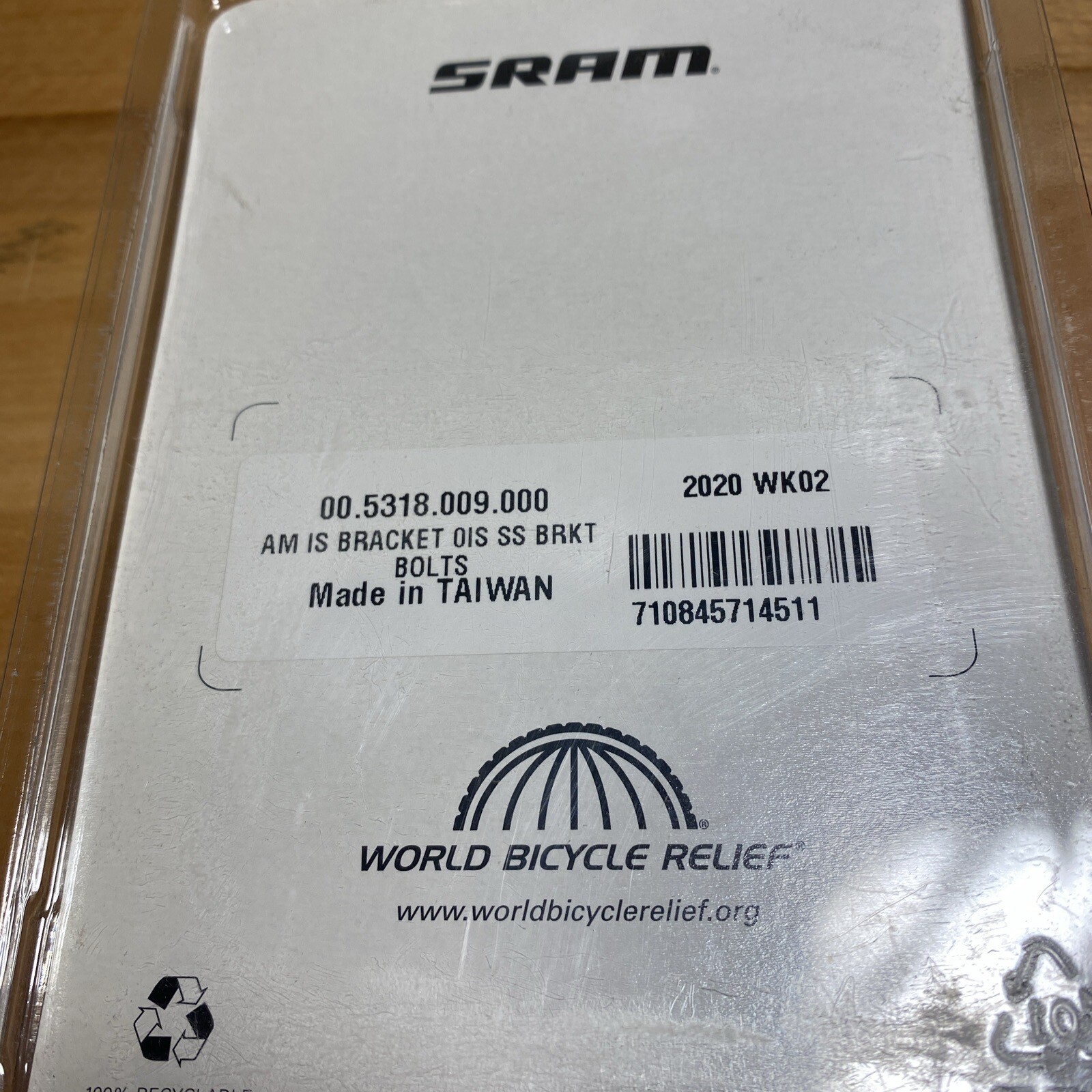 Avid/ SRAM 0mm IS Disc Brake Adaptor Fits 160mm Front and 140mm Rear Rotors