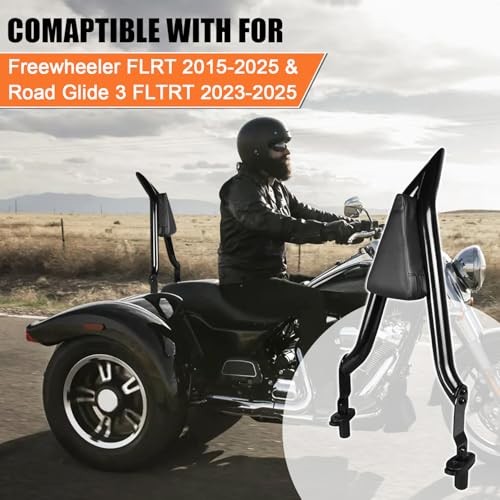 Motorcycle Rear Passenger Upright Backrest Sissy Bar With Back Rest Cushion