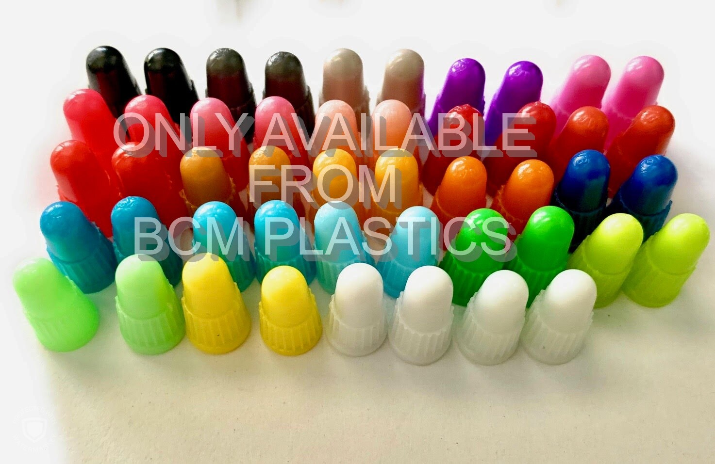 The Original Plastic Colored Presta Valve Caps / Presta Cap / Dust Caps 48 Piece