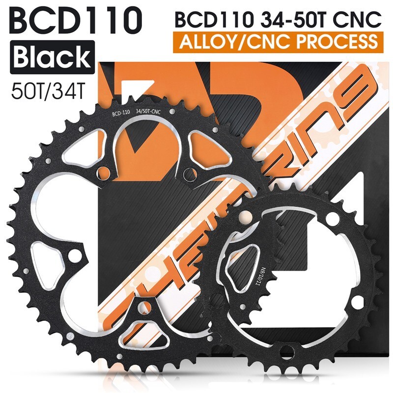 WEST BIKING Road Bike Double Chainring 110BCD 34T/50T Tooth Plate 9/10/11 Speed