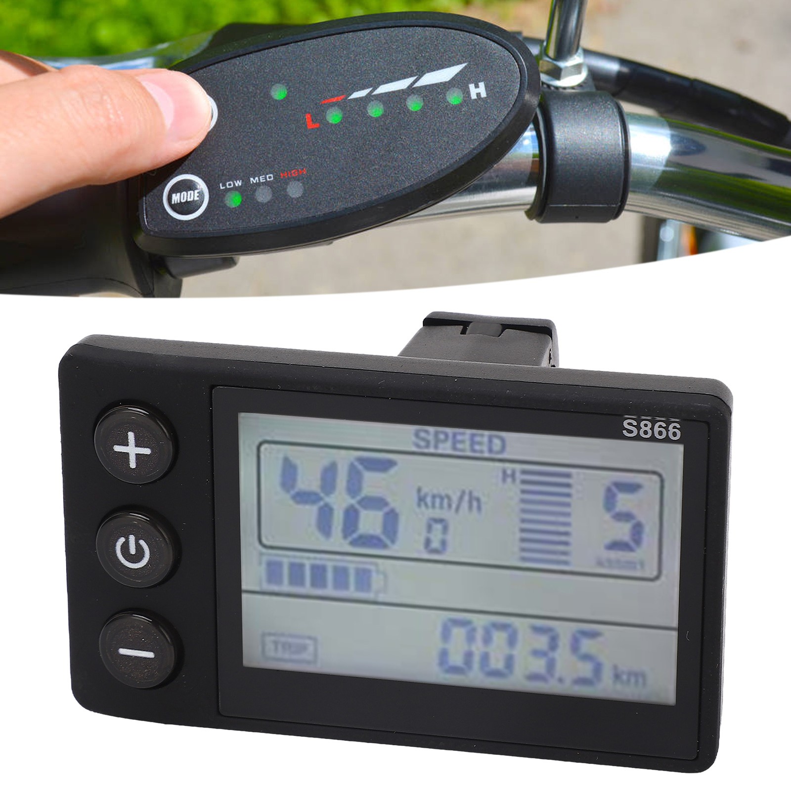 S866 LCD Display 24V-60V For Electric Bike E-Bike