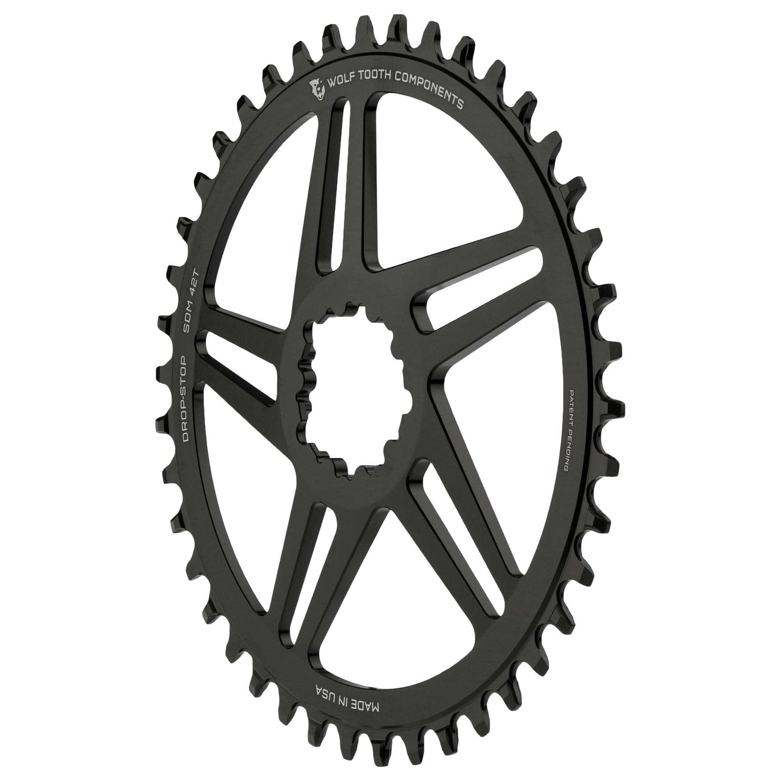 Wolf Tooth SRAM Chainring 42t Direct Mount 12-Speed Aluminum Black MTB