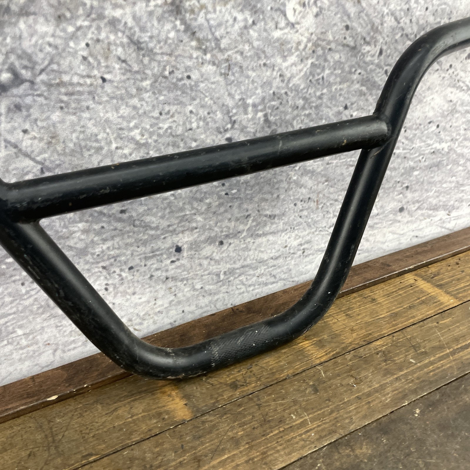 BMX Bike Handlebars Black Steel Tall Rise 9in 28 Inch Wide Retro Freestyle 920g
