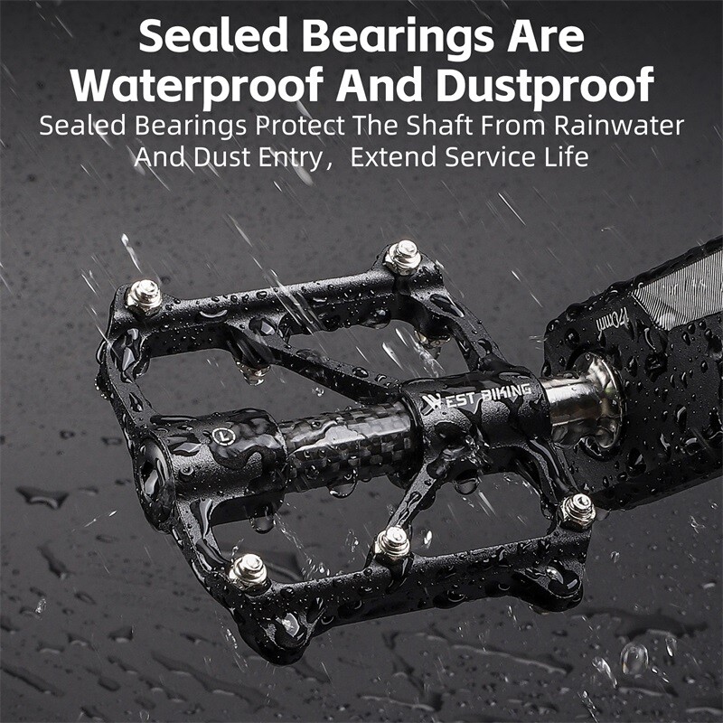 WEST BIKING Ultralight Road Bike Pedals Aluminum 3 Bearings Bicycle Pedals