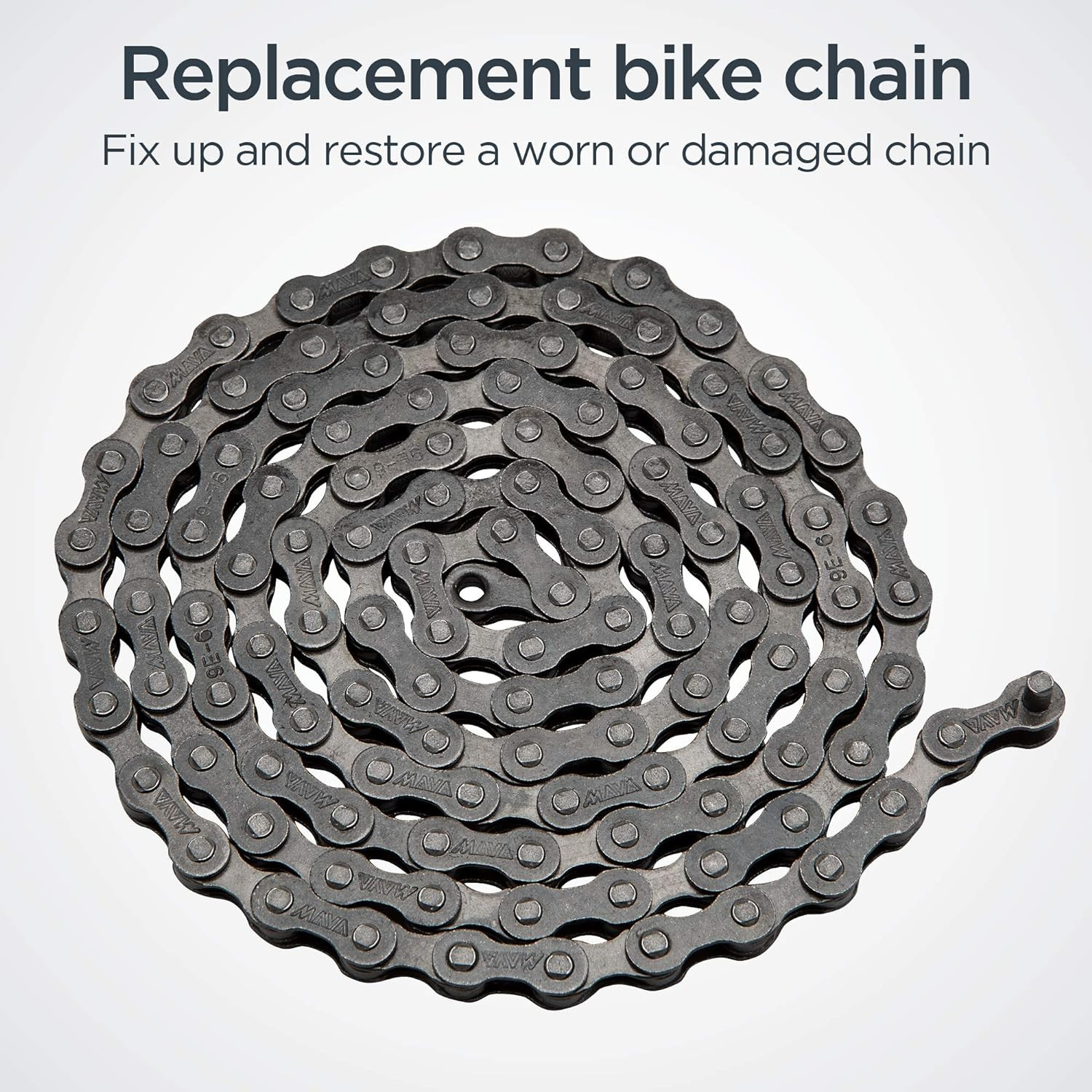 Chain, Steel Replacement Chain, 112 Links, Fits Derailleur & Non-Derailleur Bike