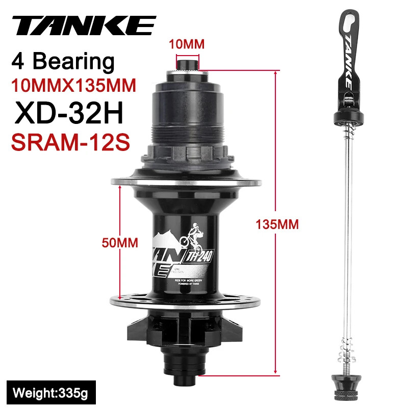 Mountain Bike Disc Brake Sealed Bearing Hub 6 Claw 108 Clicks 32H Quick Release