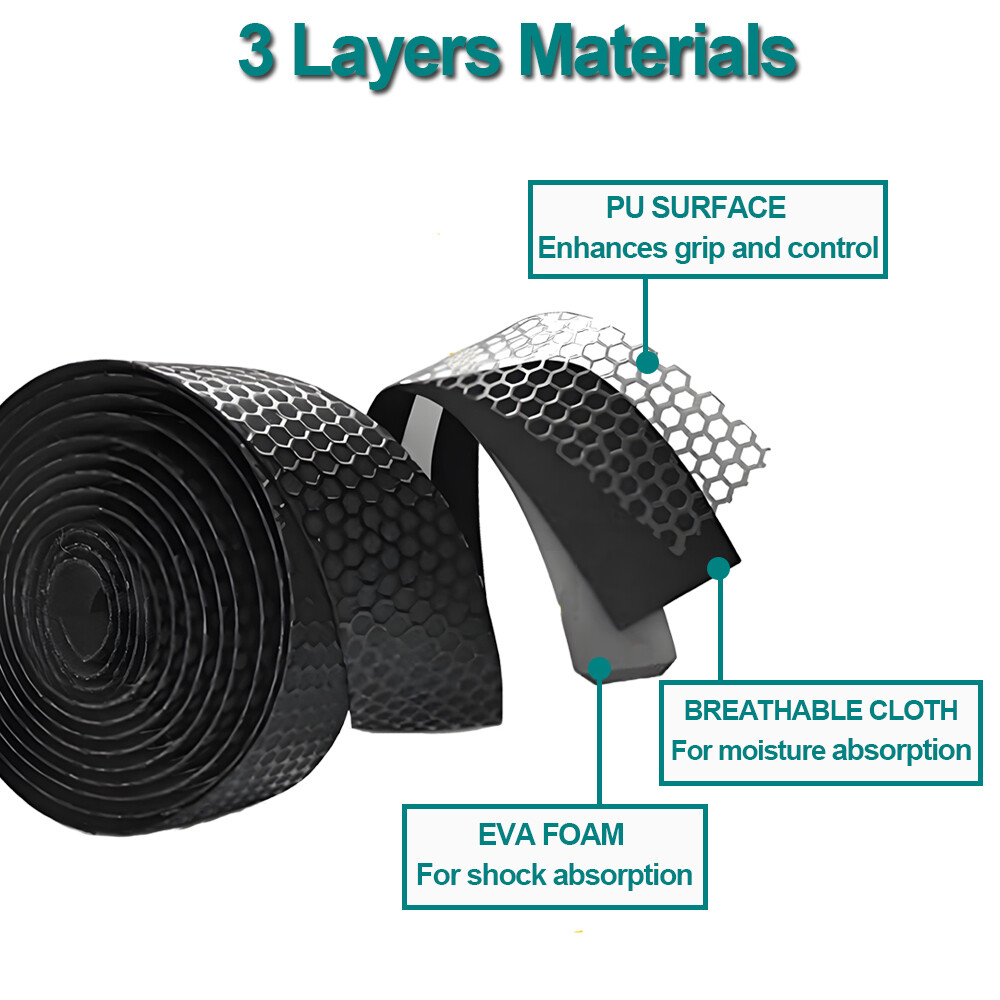 2PCS Handlebar Tape Road Bike Non-Slip EVA Bicycle Handle Grip Wrap Tapes Strap