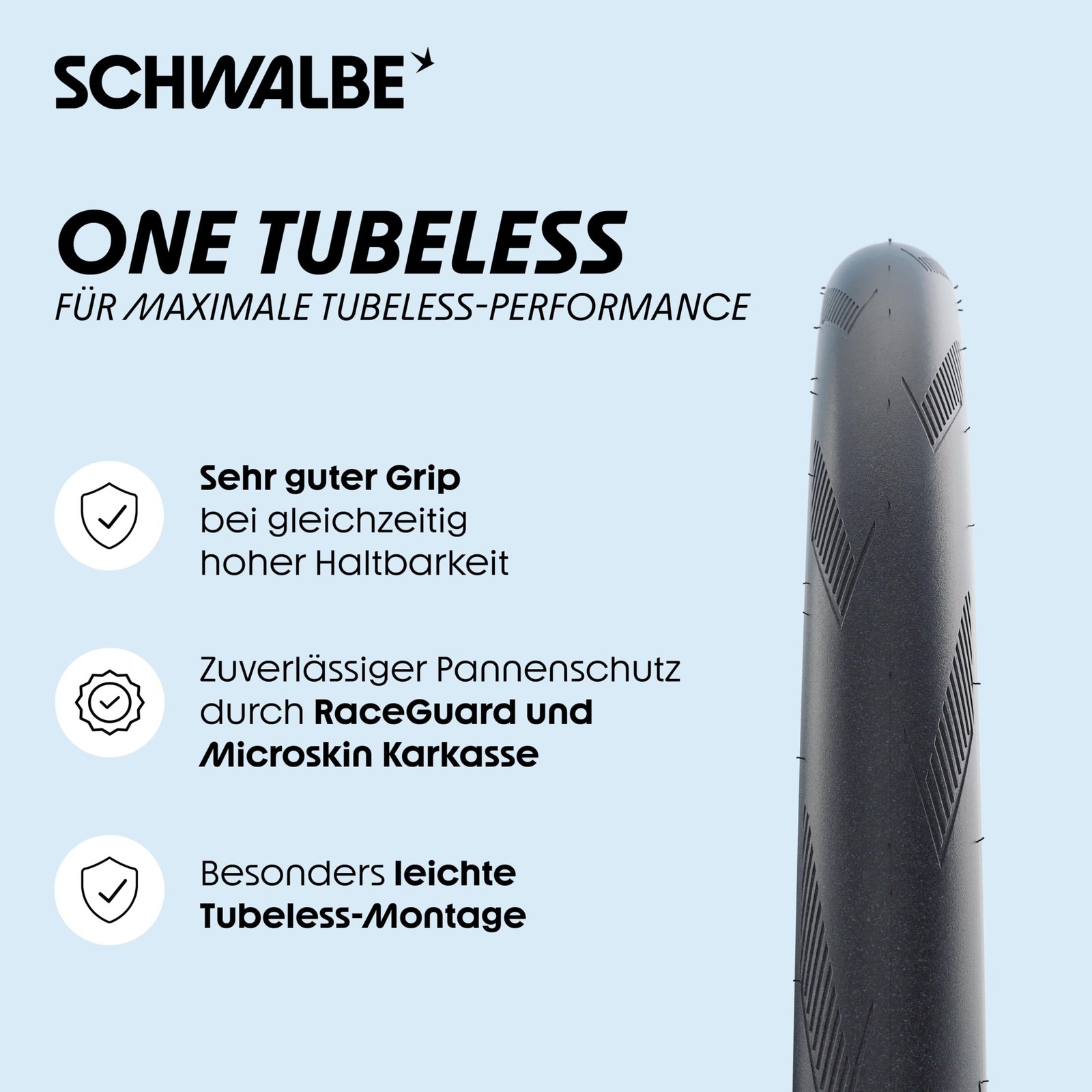 Schwalbe One RaceGuard TLE Folding Tyre 28″700x28C 28-622 Nero