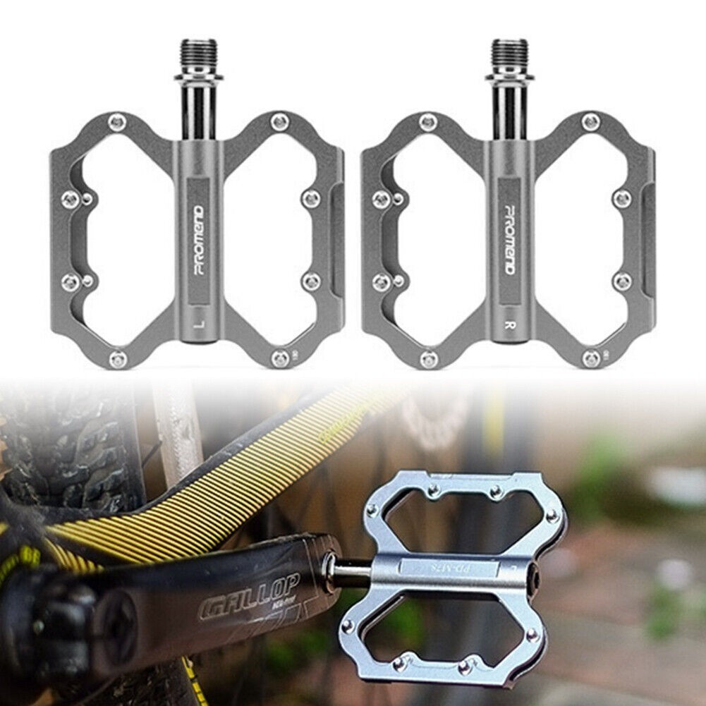 PROMEND Ultralight Cycling Flat Road Bike Bicycle Pedals 3 Bearings Aluminum MTB