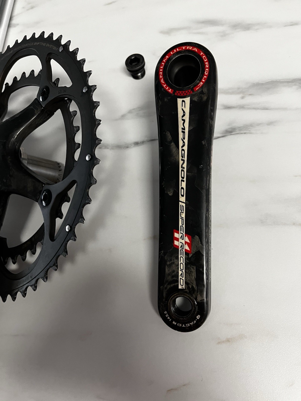 Campagnolo Super Record Ultra-Torque Carbon Road Crankset 170mm, 53/39.