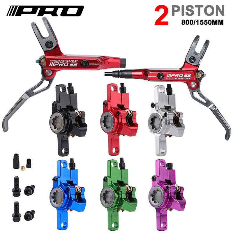 Mountain Bike Hydraulic Disc Brake Lever Set 2-Piston 800/1550mm Front/Rear/Set