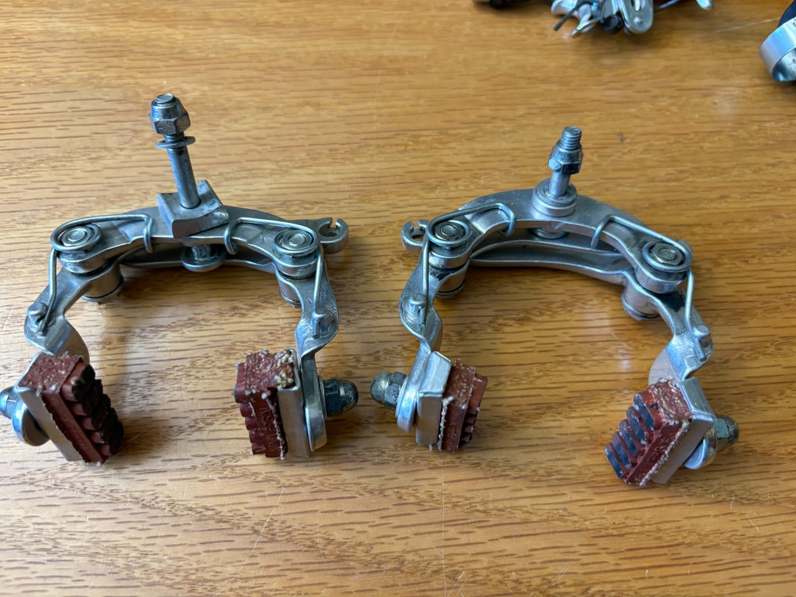 Universal center pull brakes with cables and levers, 1970