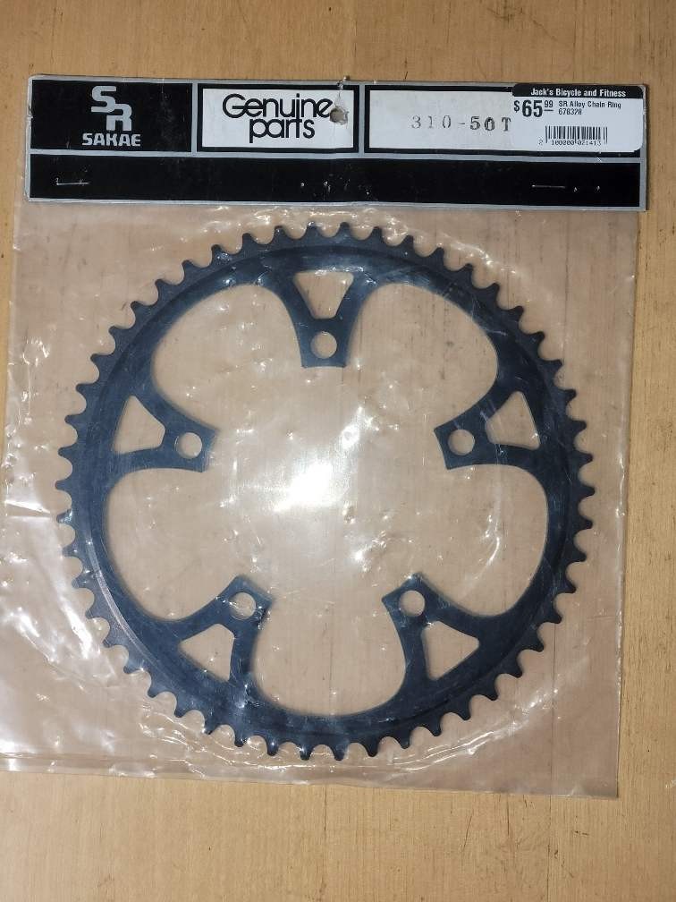 NOS SR Sakae 307 Aluminum Chainring 50T 5-Arm 110 BCD Vintage Road Bike MTB Jap
