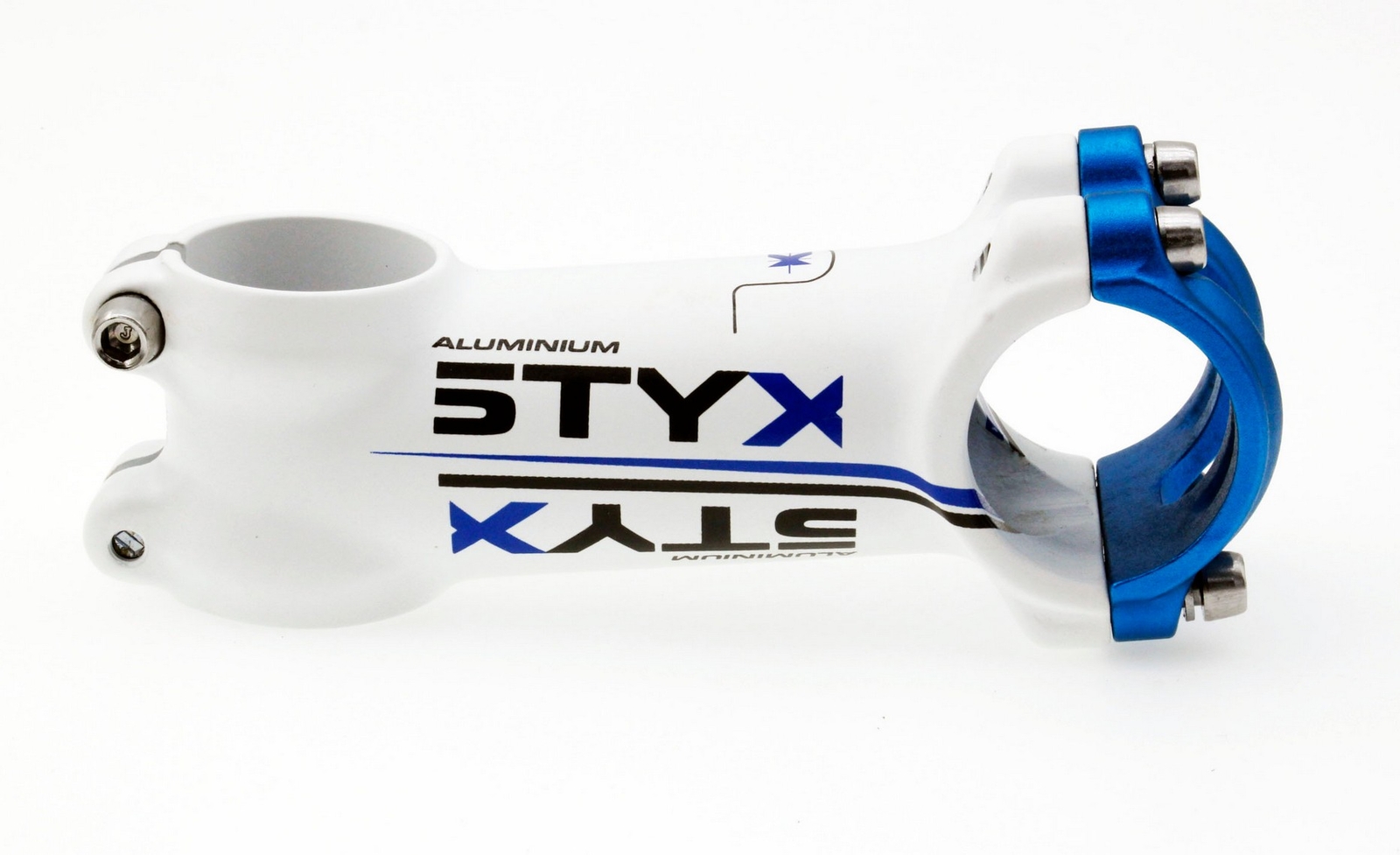 Styk Road MTB 29ER eBike Bike Stem 5-Degree 31.8MM 100MM White Blue