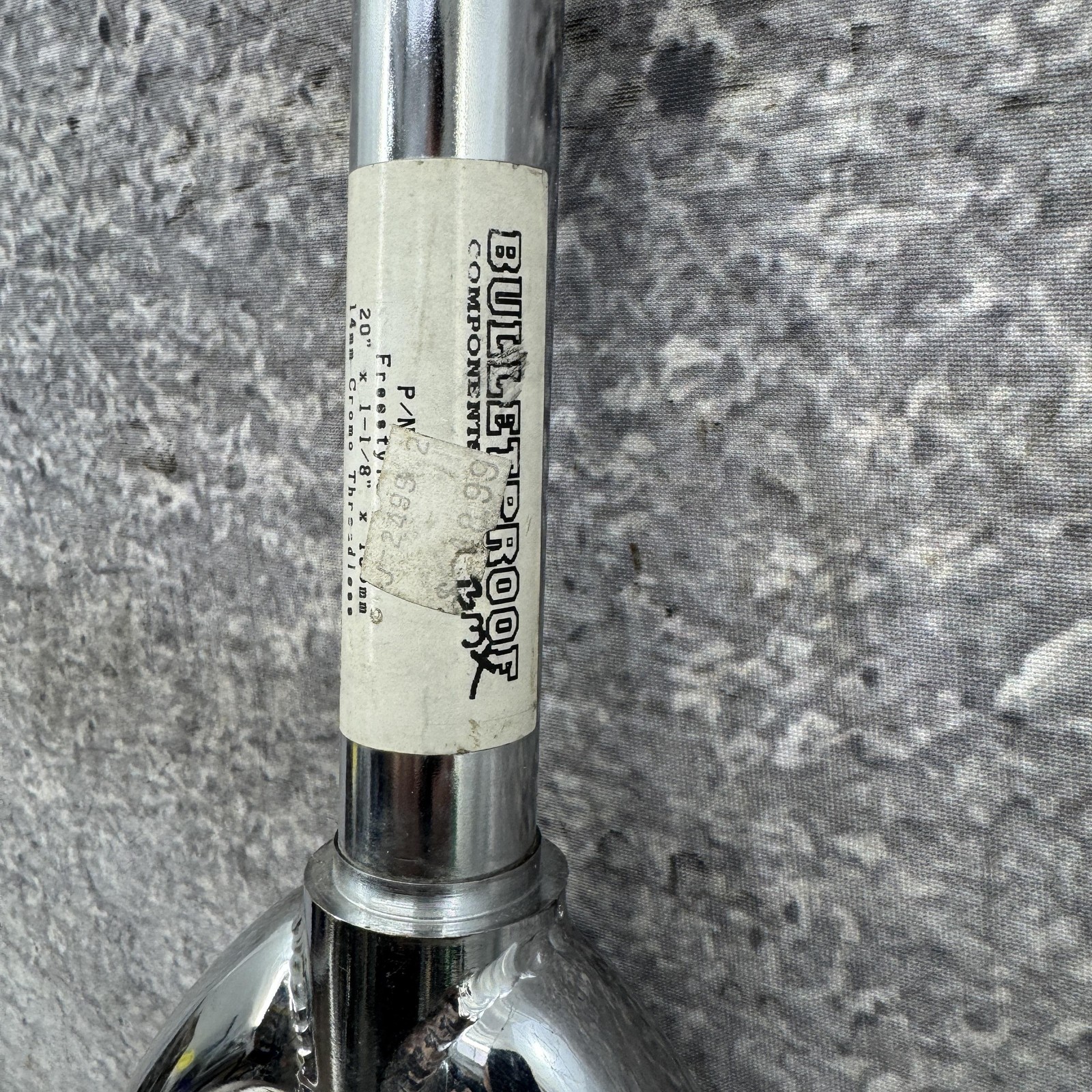 Vintage Bulletproof BMX Fork 20in NOS 1 1/8 Threadless 14mm Dropouts Chrome CRMO