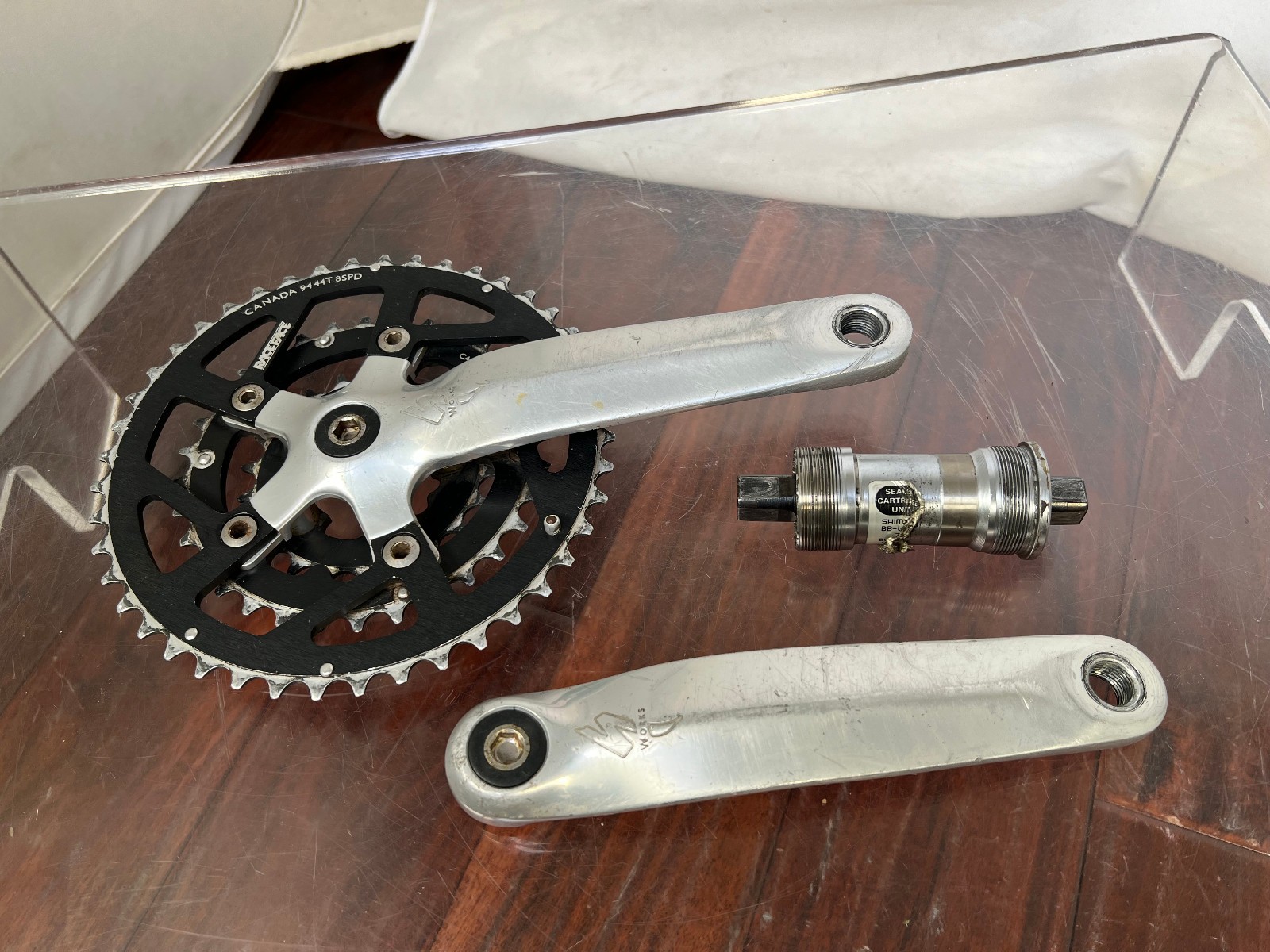 Vintage Specialized Strongarm S-Works 175mm Crankset Race Face Triple Square