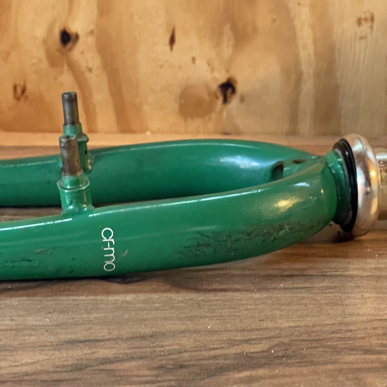 1 1/4 1.25 Inch Oversize Steerer MTB Rigid Fork 26 Threaded 144mm 395mm Green