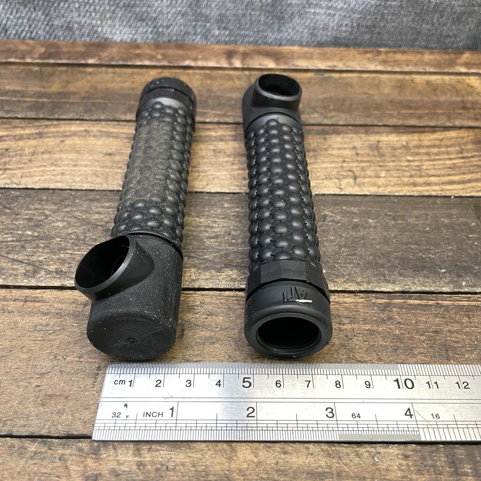 Vintage ATI Bar End Glove Handlebar Grips Decal Black ISO-Grip NOS MTB USA Pair