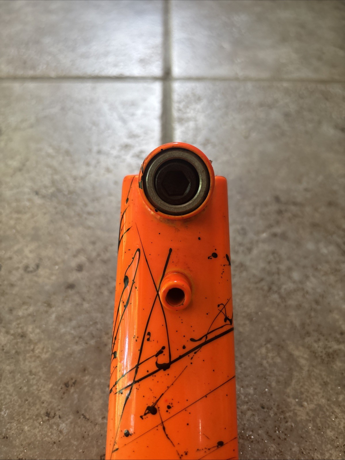 Grove Innovations Orange Splatter One Piece Bar Quill Stem 24” 22.2 High Rise