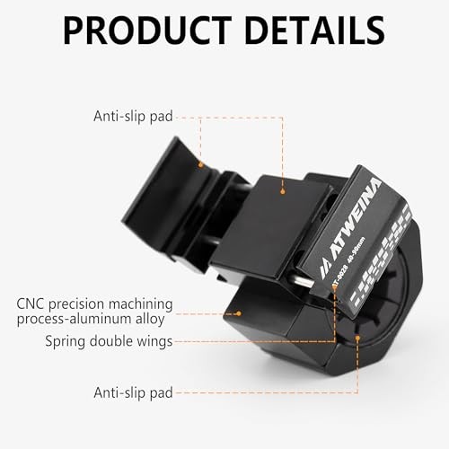 360° Rotate Aluminum Black Bike Handlebar Mount for 4.5-7.1 Phones