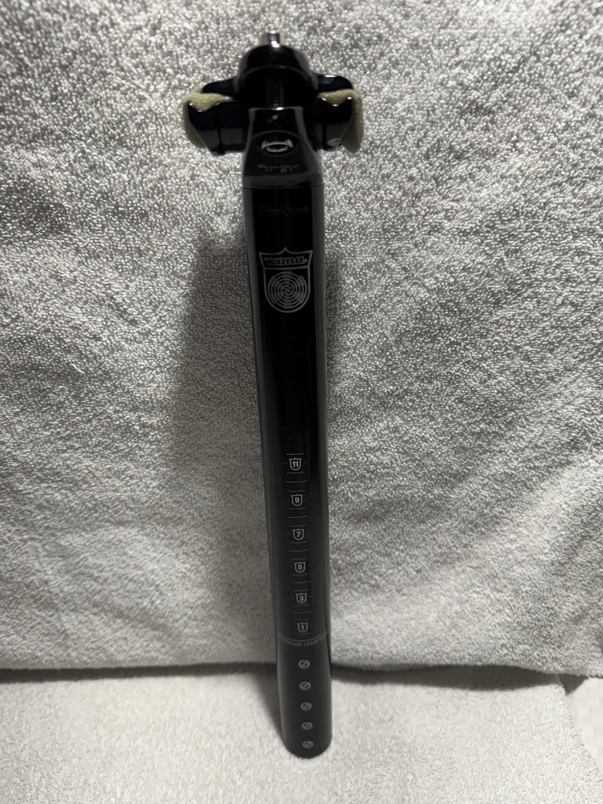 Kona Steel Seatpost 34.9mm x 350mm Black for Mountain Bike