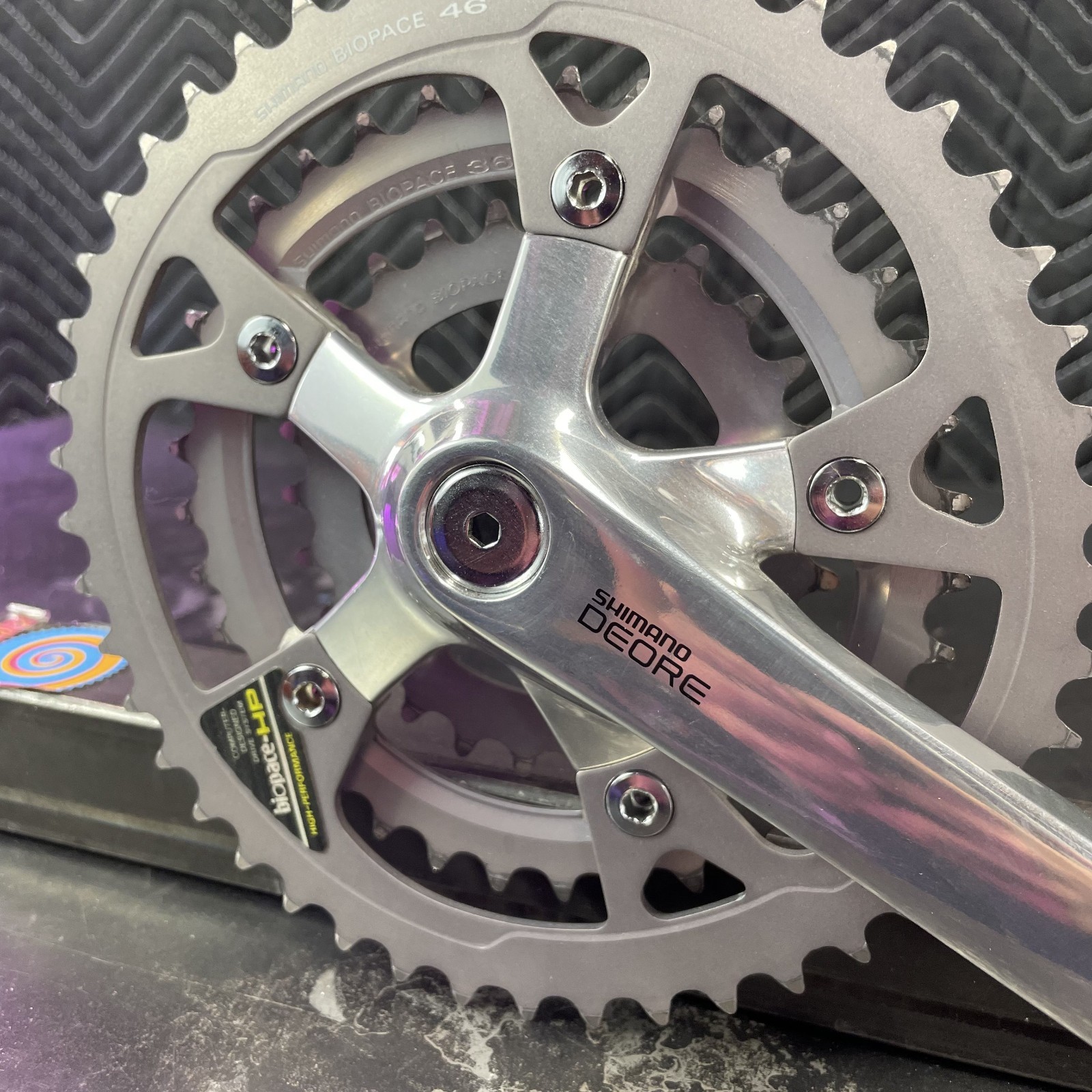 Vintage Shimano Deore MT60 Triple Crankset – 46/36/26 – 175mm – VGC