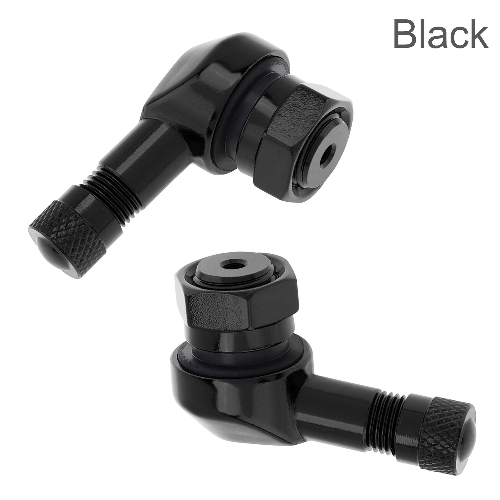 2PCS Motorcycle CNC Aluminum Alloy 11.3mm Tire Wheel Stem Valve 90 Degree Angled