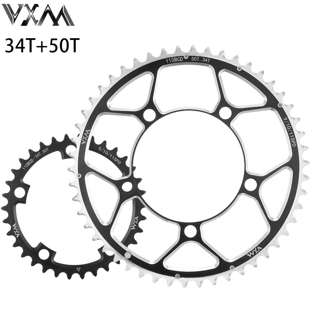 VXM Bicycle Chainwheel Chainring 110BCD 50-34T 52-36T 53-39T Folding bike parts