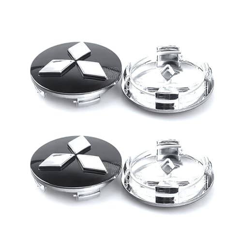 60mm Wheel Hub Center Cap with Logo Emblem ABS Material Compatible with