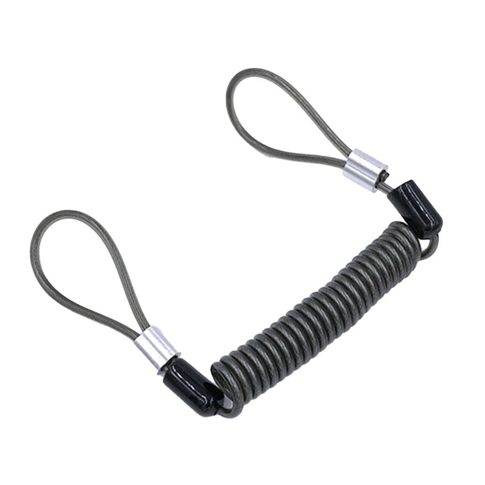 Retractable Bike Spring Cable Lock 1.2-2m PVC Coated Steel Wire Anti-Loss Rope