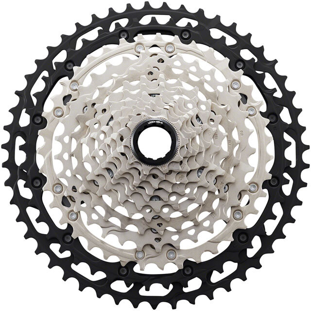Shimano XT CS-M8100 Cassette – 12-Speed, 10-45t, Silver/Black, Micro Spline