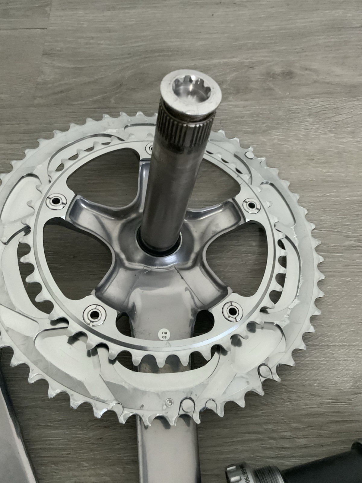 DURA ACE CRANKSET 10 SPEED DOUBLE 53-39 TOOTH 175 MM ARMS 7800 W/ 7800 BRACKET