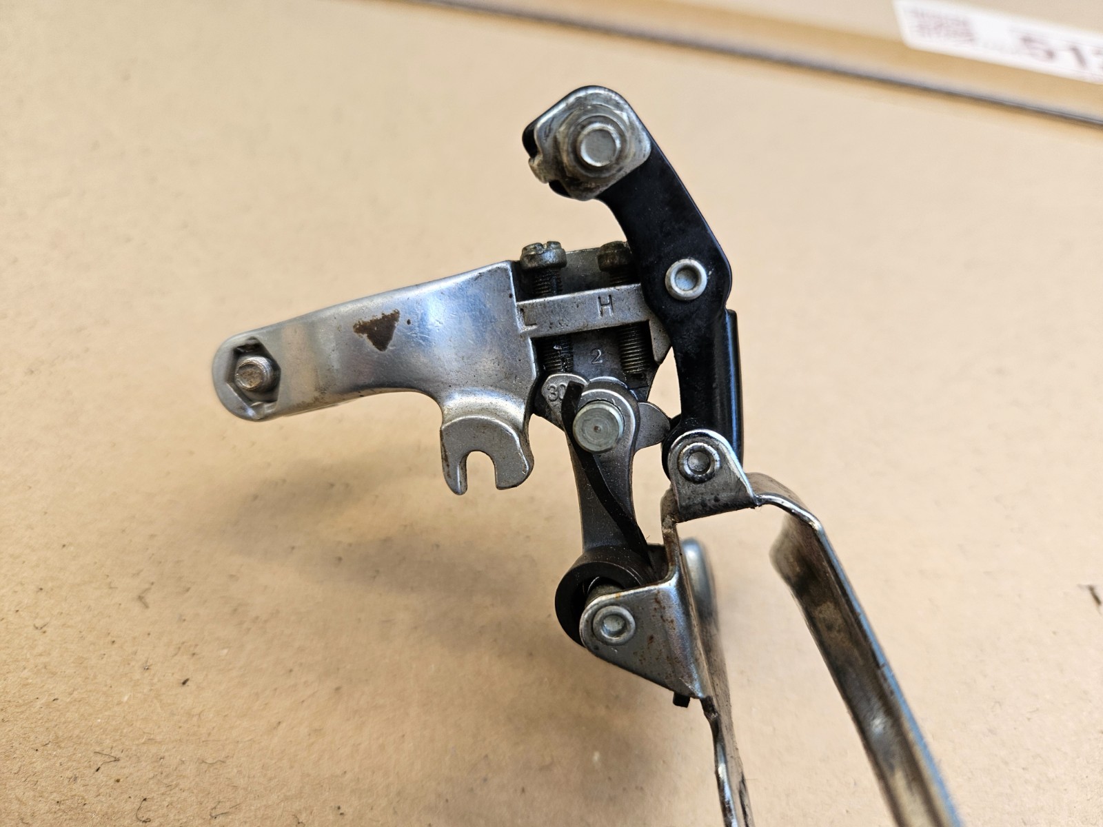 Vintage Suntour XCM Triple Front Derailleur 28.6mm Clamp Bottom Pull low miles