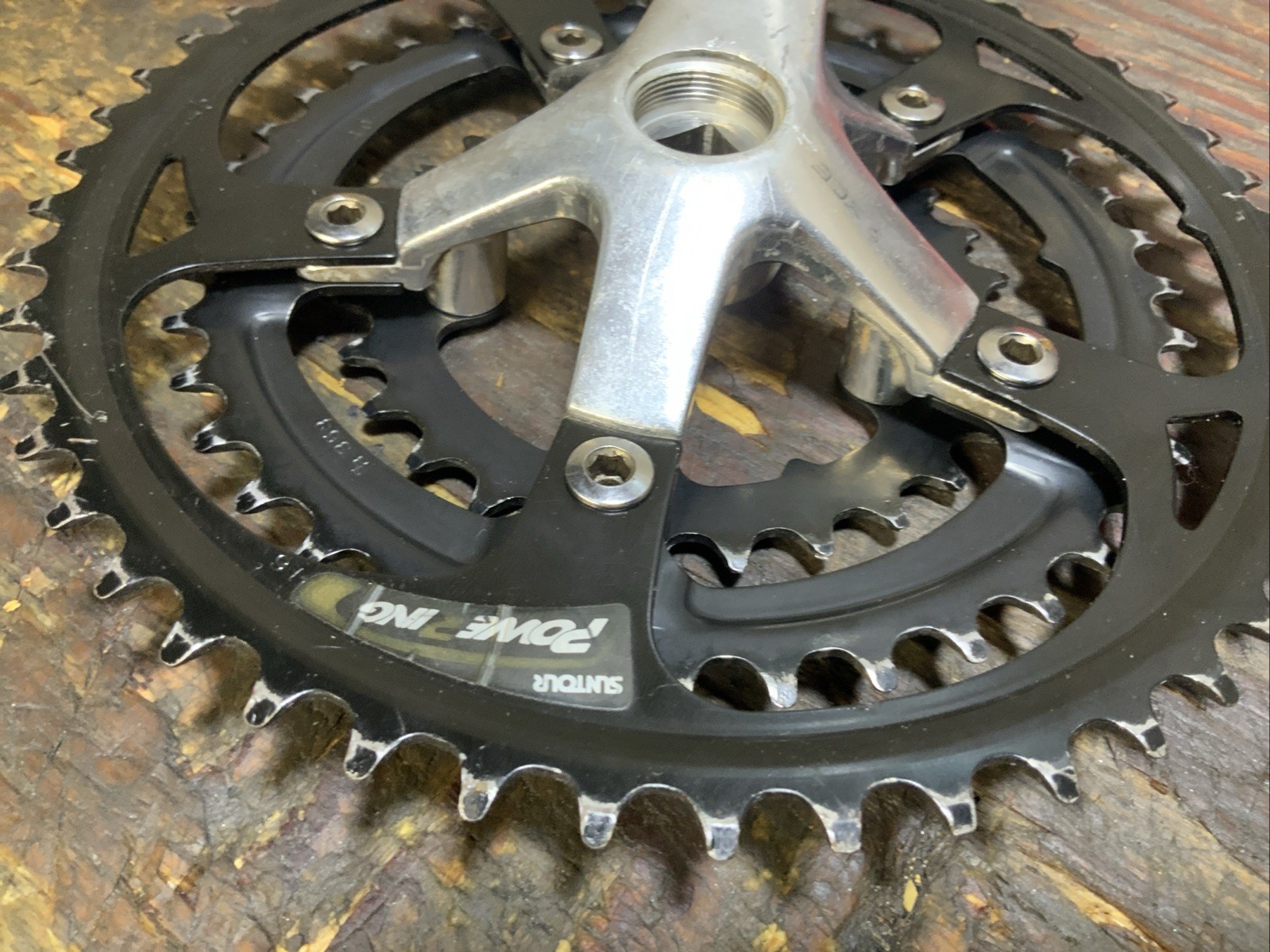 SR Suntour Sakae XCE 175mm 50/40/28t Triple Crankset MTB/Hybrid w/Bolts & Covers