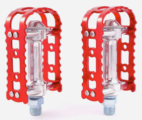 MKS BM-7 Alloy Anodized Pedals 9/16″ For Old School BMX Red