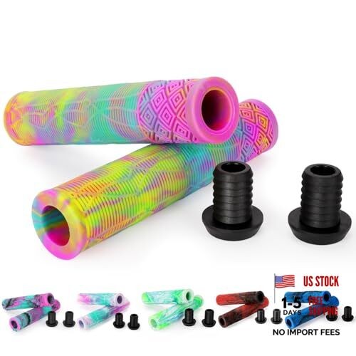 Scooter Grips – Mixed Cool Bike Bicycle Scooter Handlebar Grips | B Rainbow