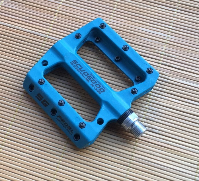 Road MTB Mountain Bike Fixie Bicycle Pedal Bearings Flat Pedals Polyamide Blue