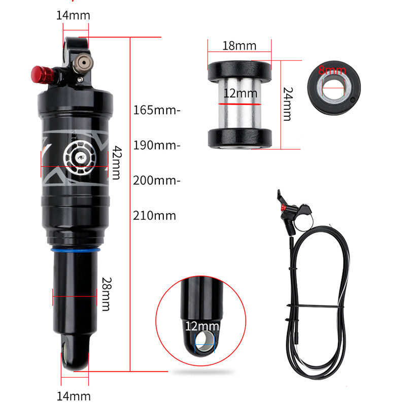 DNM AO-38RC Air Rear Stocks Mountain Bike Bicycle With Lockout 165 190 200 210mm